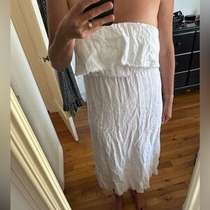 Reformation White Midi Dress size Xs